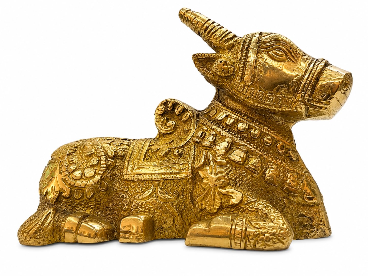Handcrafted Brass Nandi Statue | Symbol of Devotion, Protection & Prosperity